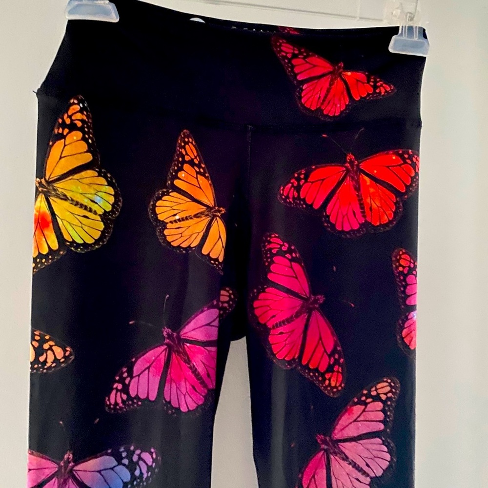 Yoganastix Butterflies leggings stretch yoga NWT M - Picture 6 of 11